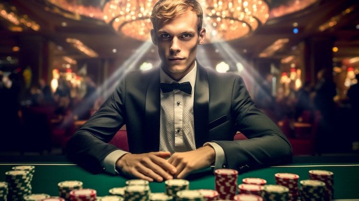 Ilustrasi pengguna menikmati hiburan sports dan casino via perangkat mobile di bangkoktoto